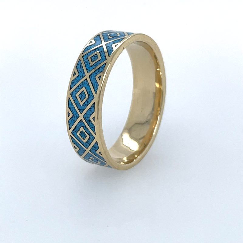 Brass Micro Mosaic Ring - Image 2