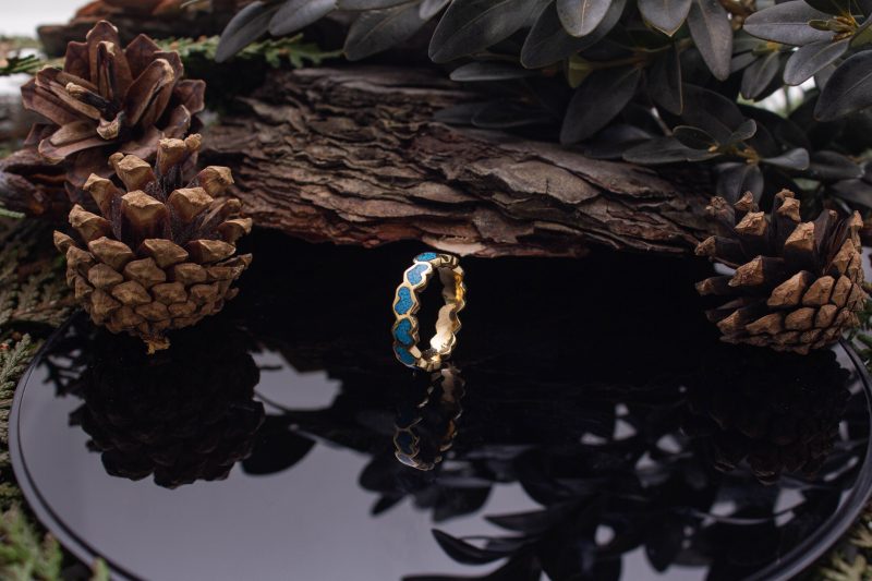 Brass Micro Mosaic Ring - Image 5