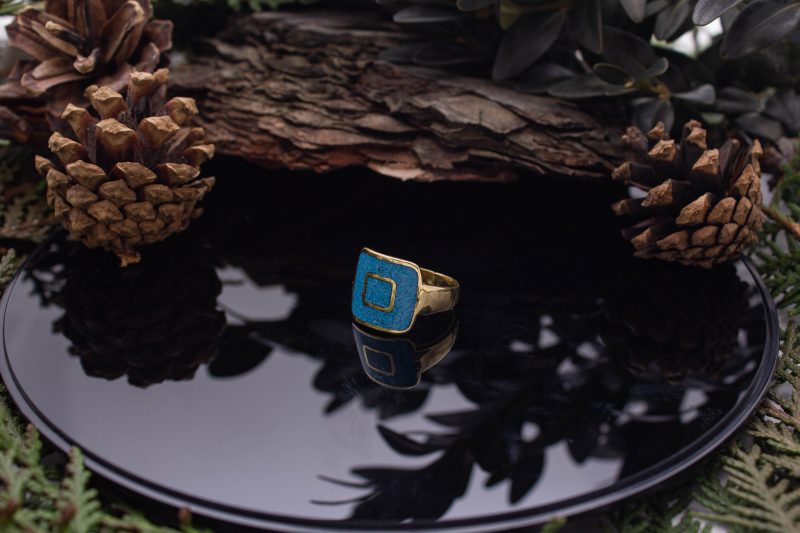 Brass Micro Mosaic Ring - Image 5