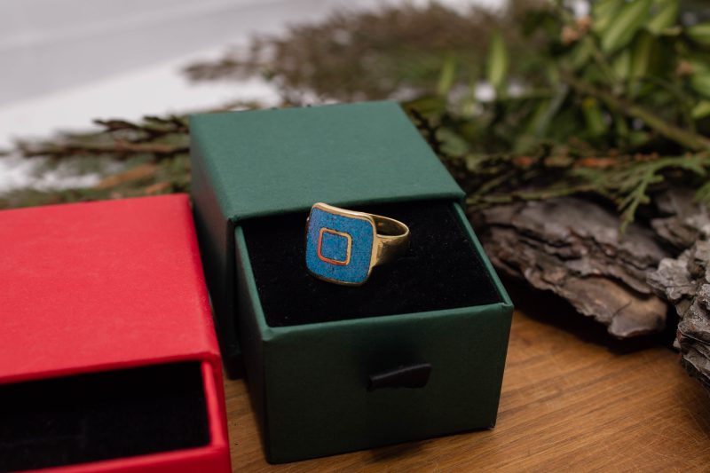 Brass Micro Mosaic Ring - Image 6