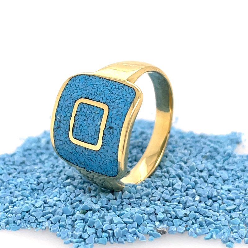 Brass Micro Mosaic Ring