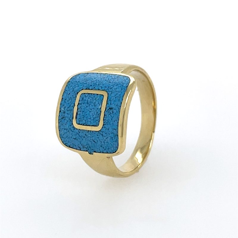 Brass Micro Mosaic Ring - Image 2