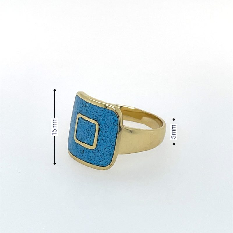 Brass Micro Mosaic Ring - Image 3