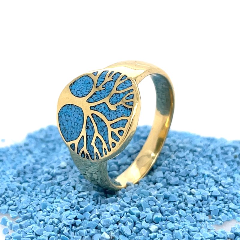 Brass Micro Mosaic Ring