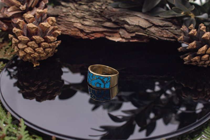 Brass Micro Mosaic Rings - Image 5