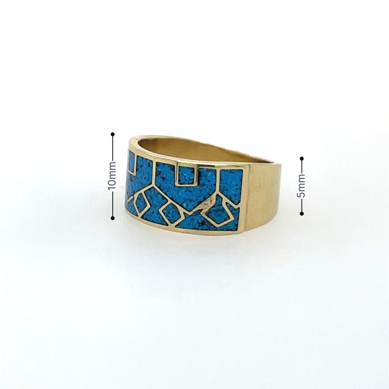 Brass Micro Mosaic Rings - Image 3