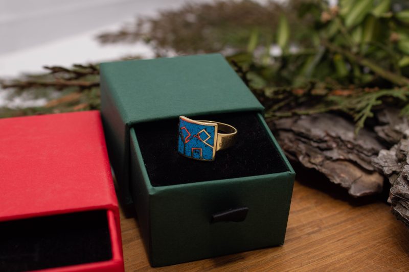 Brass Micro Mosaic Ring - Image 6