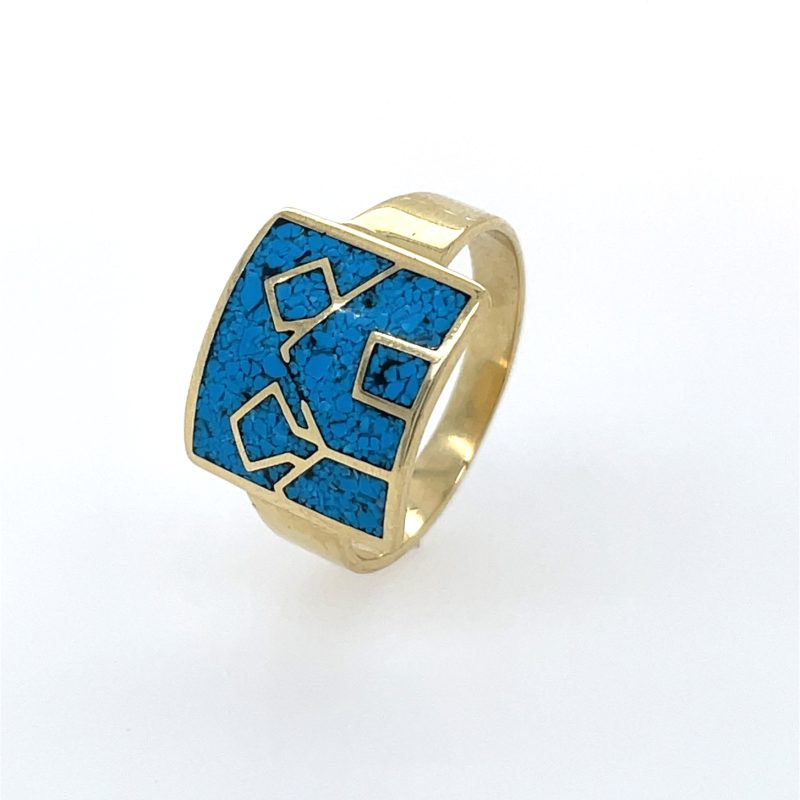 Brass Micro Mosaic Ring - Image 2