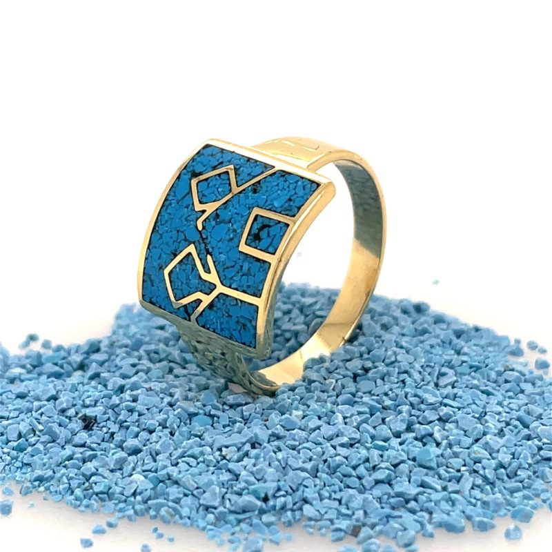 Brass Micro Mosaic Ring