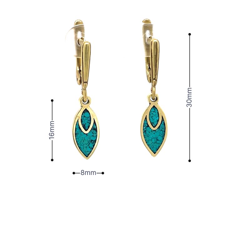 Brass Micro Mosaic Earring - Image 3