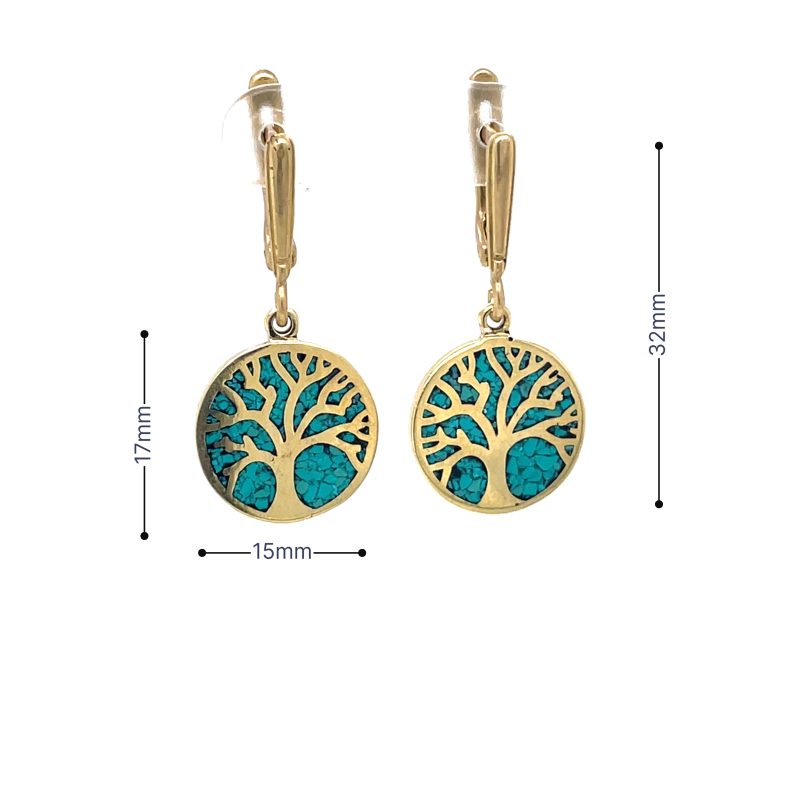 Brass Micro Mosaic Earring - Image 3