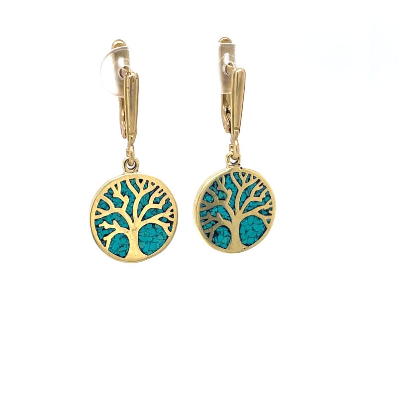 Brass Micro Mosaic Earring - Image 2