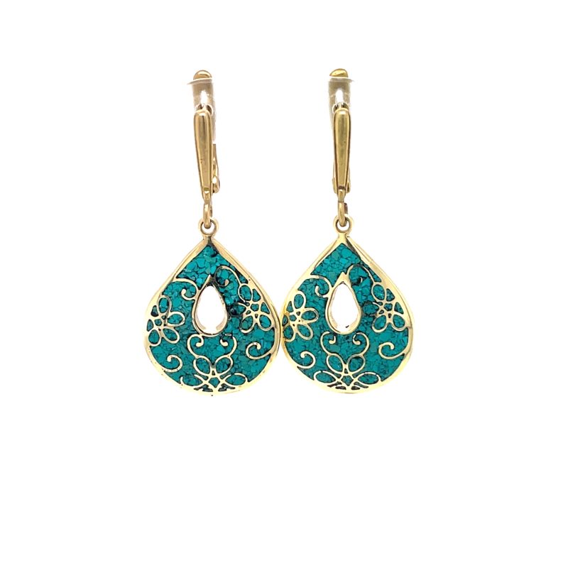 Brass Micro Mosaic Earring - Image 2