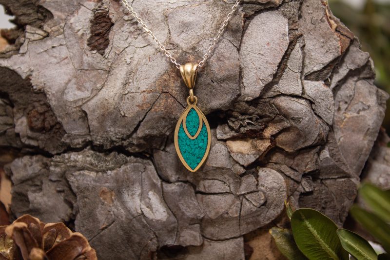 Brass Micro Mosaic Necklace - Image 4
