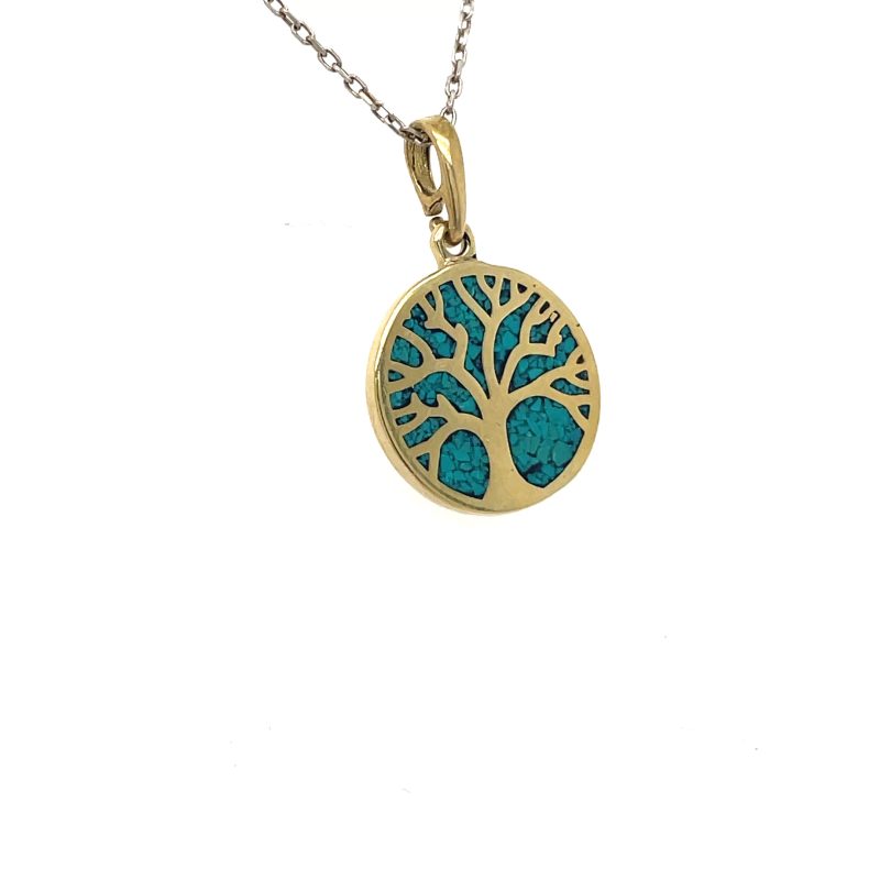 Brass Micro Mosaic Necklace - Image 2