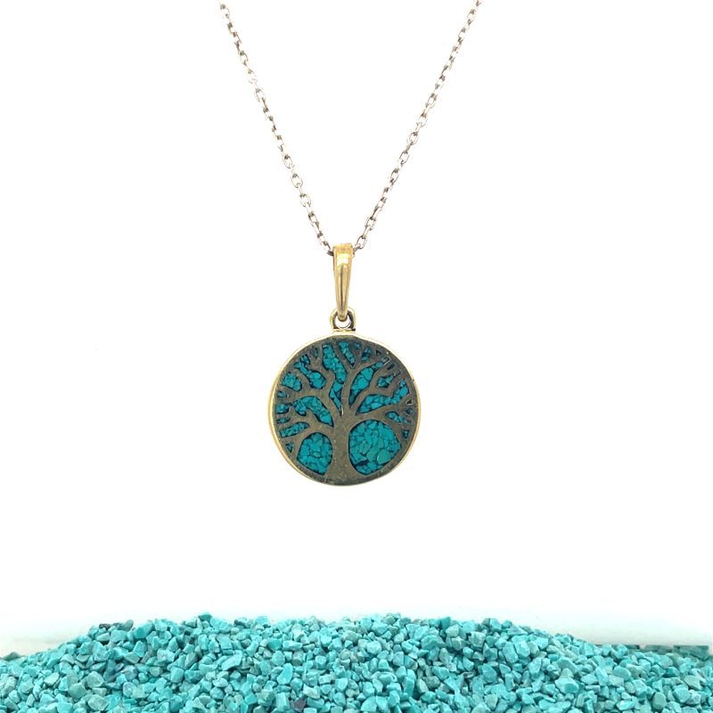 Brass Micro Mosaic Necklace