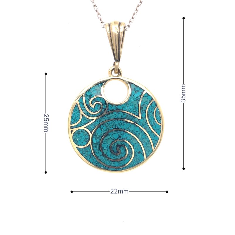 Brass Micro Mosaic Necklace - Image 3