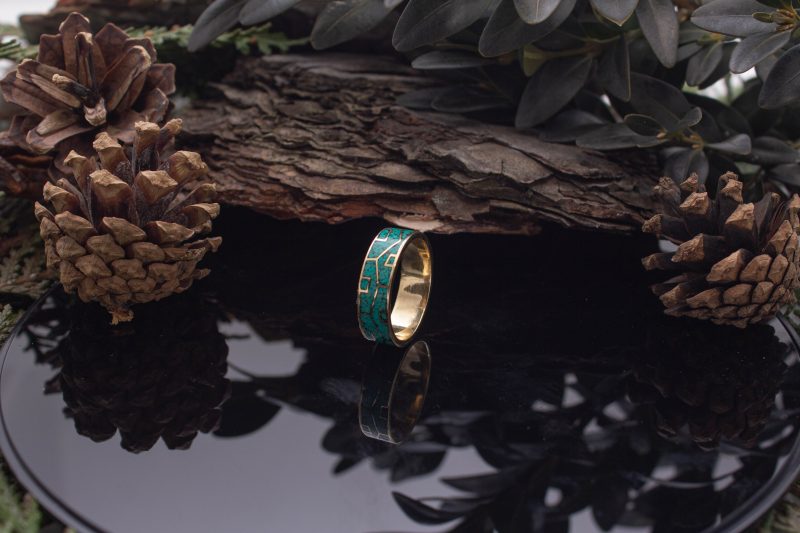 Brass Micro Mosaic Ring - Image 5