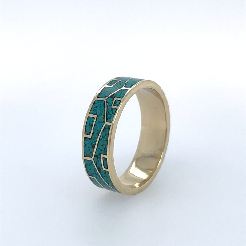 Brass Micro Mosaic Ring - Image 2