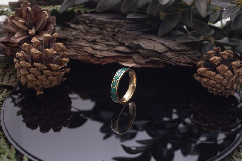 Brass Micro Mosaic Ring - Image 5