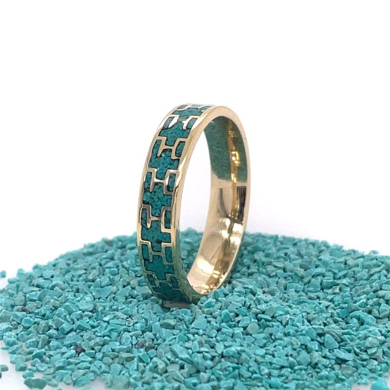 Brass Micro Mosaic Ring