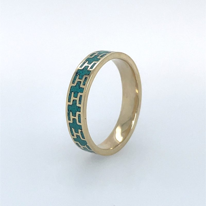 Brass Micro Mosaic Ring - Image 2