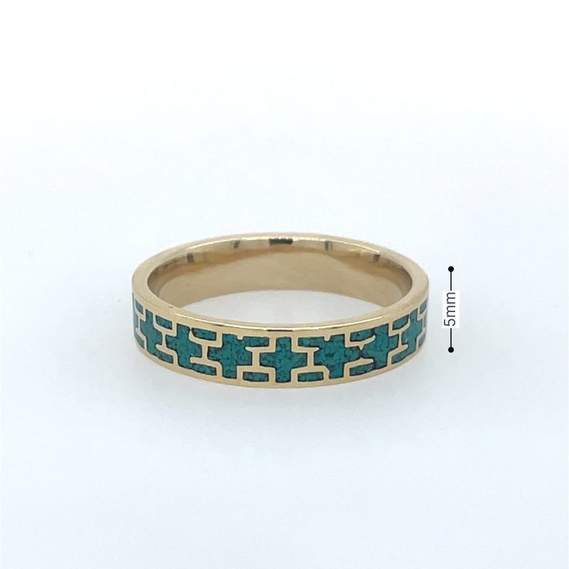 Brass Micro Mosaic Ring - Image 3