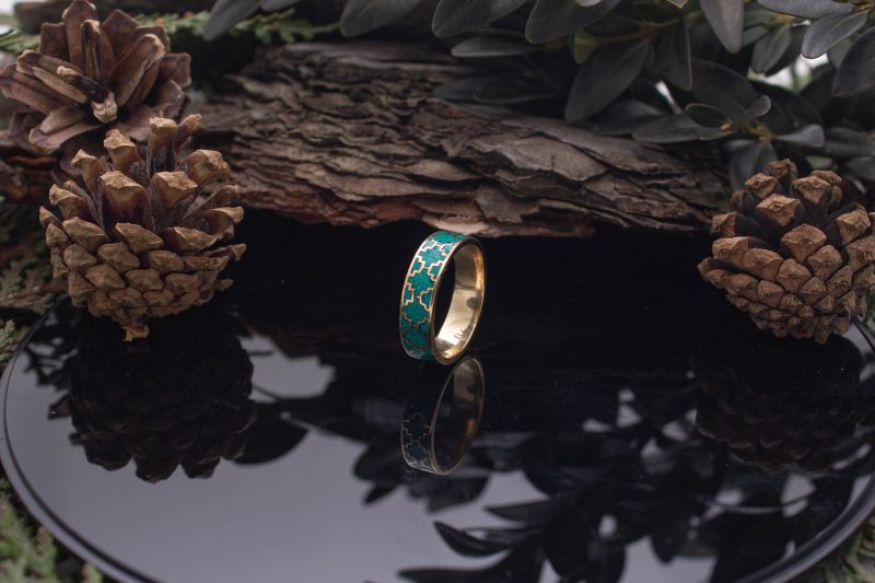 Brass Micro Mosaic Ring - Image 5