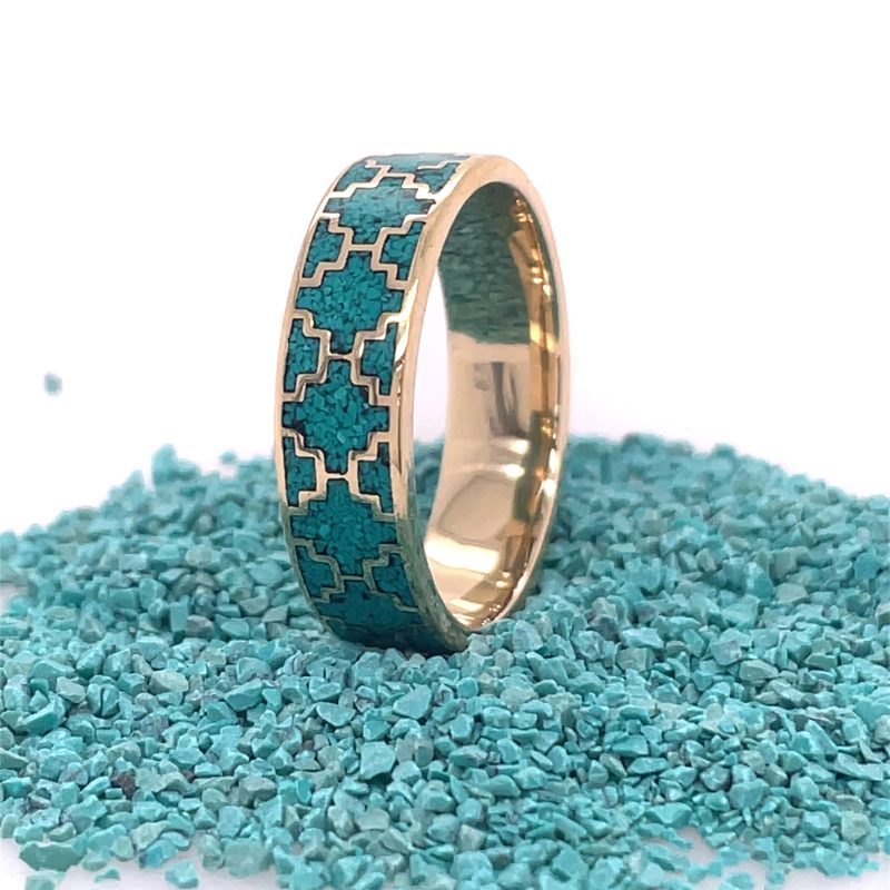Brass Micro Mosaic Ring
