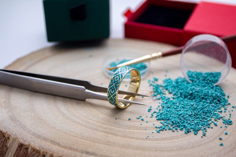Brass Micro Mosaic Ring - Image 4