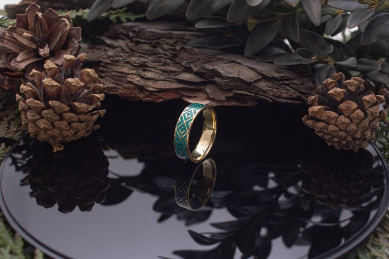 Brass Micro Mosaic Ring - Image 5