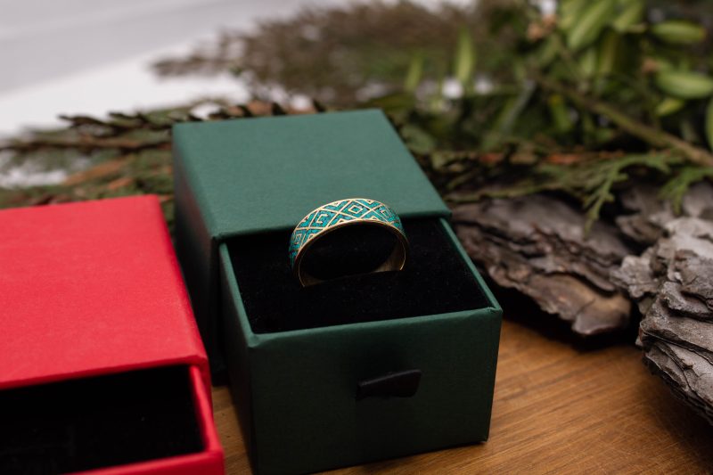 Brass Micro Mosaic Ring - Image 6