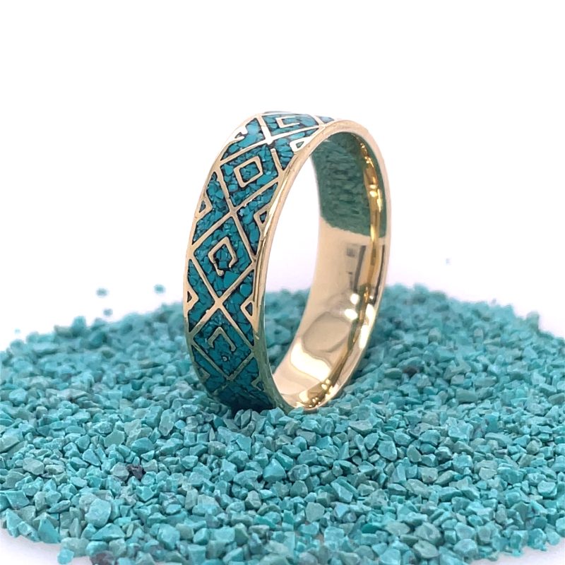 Brass Micro Mosaic Ring