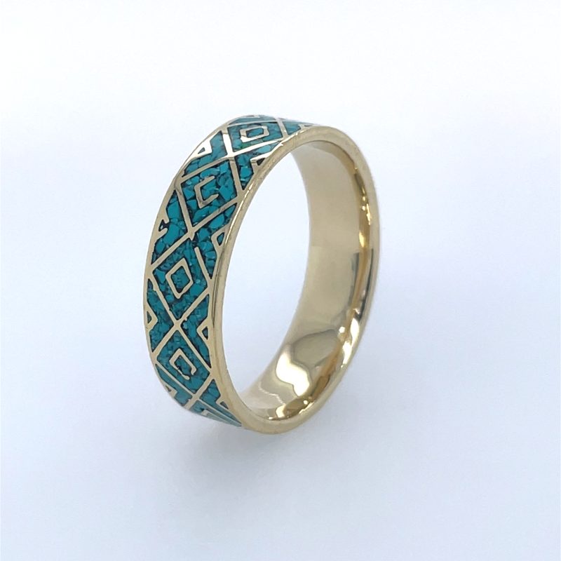 Brass Micro Mosaic Ring - Image 2