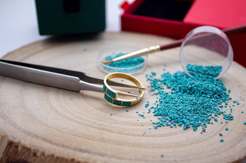Brass Micro Mosaic Ring - Image 4