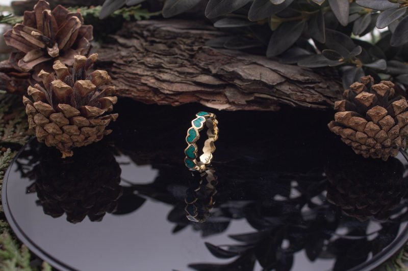 Brass Micro Mosaic Ring - Image 5