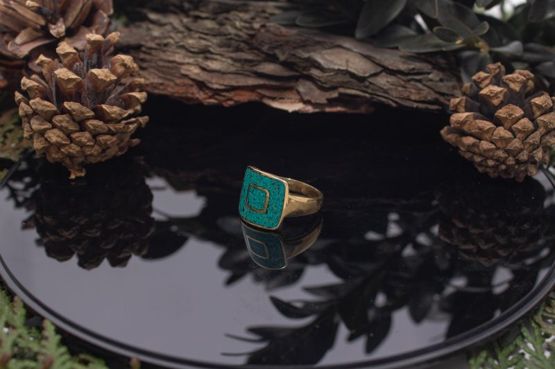 Brass Micro Mosaic Ring - Image 5