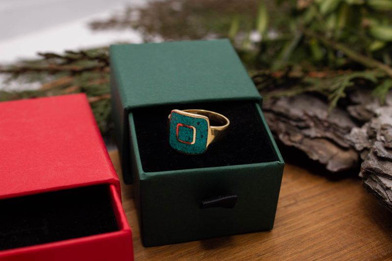 Brass Micro Mosaic Ring - Image 6
