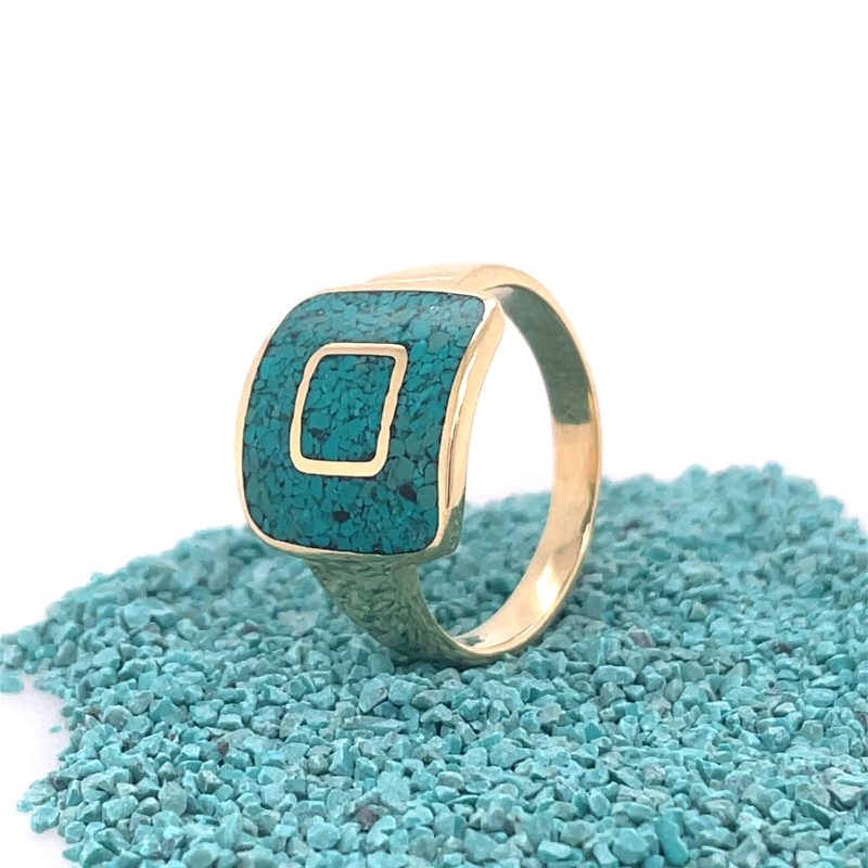 Brass Micro Mosaic Ring