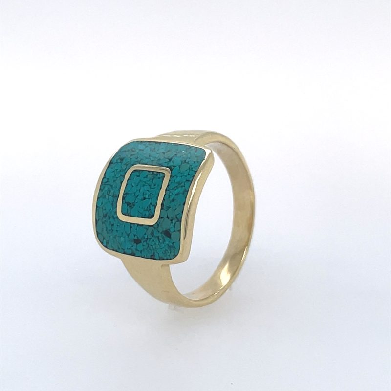 Brass Micro Mosaic Ring - Image 2