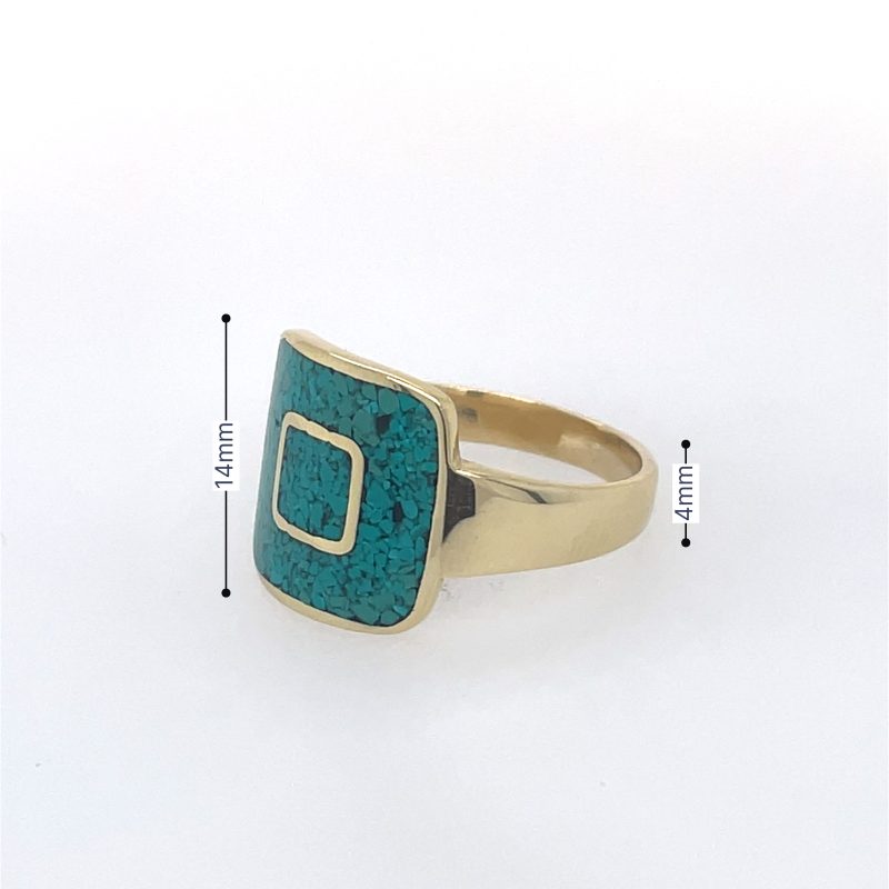Brass Micro Mosaic Ring - Image 3