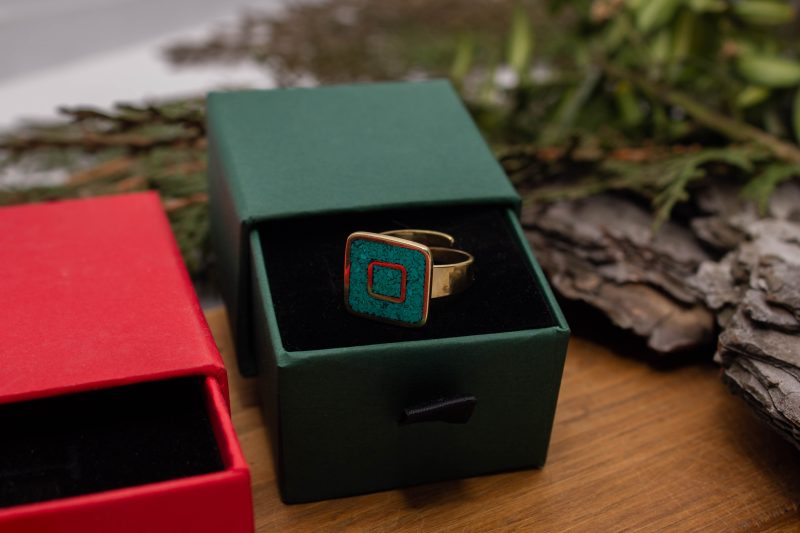 Brass Micro Mosaic Ring - Image 6