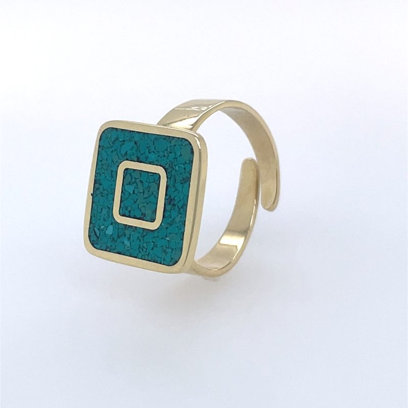 Brass Micro Mosaic Ring - Image 2