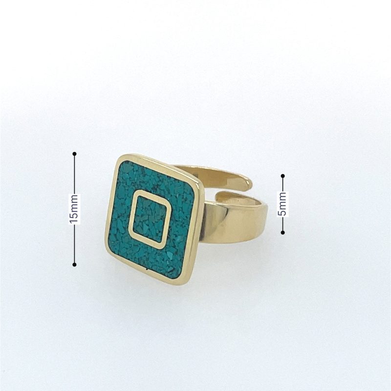 Brass Micro Mosaic Ring - Image 3