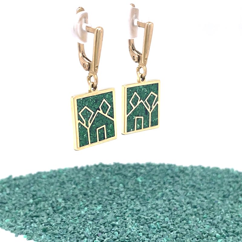 Brass Micro Mosaic Earring