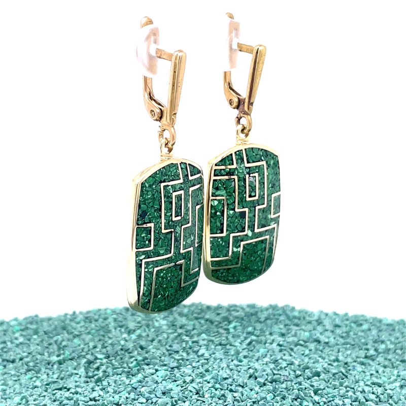 Brass Micro Mosaic Earring