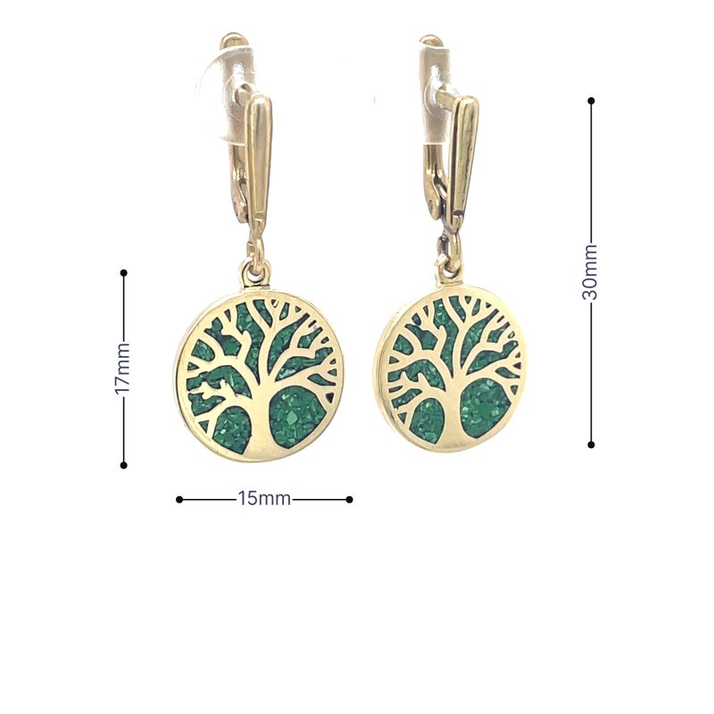 Brass Micro Mosaic Earring - Image 3