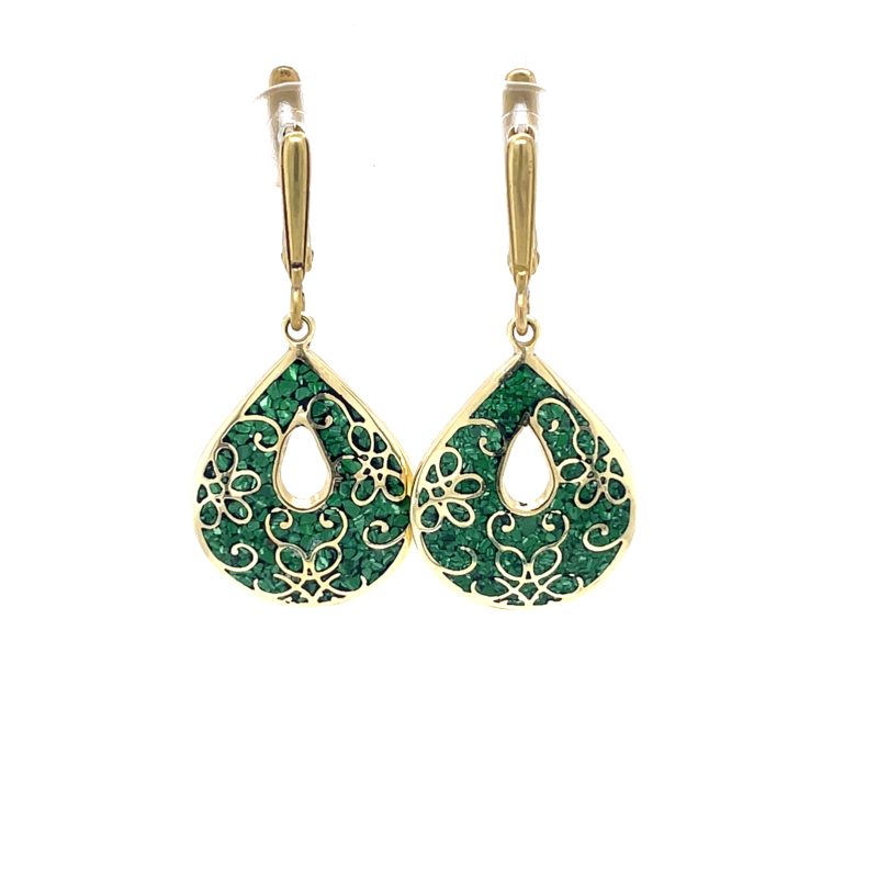 Brass Micro Mosaic Earring - Image 2