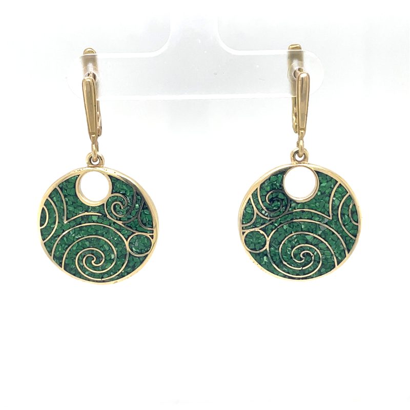 Brass Micro Mosaic Earring - Image 2