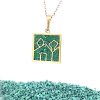 Brass Micro Mosaic Necklace